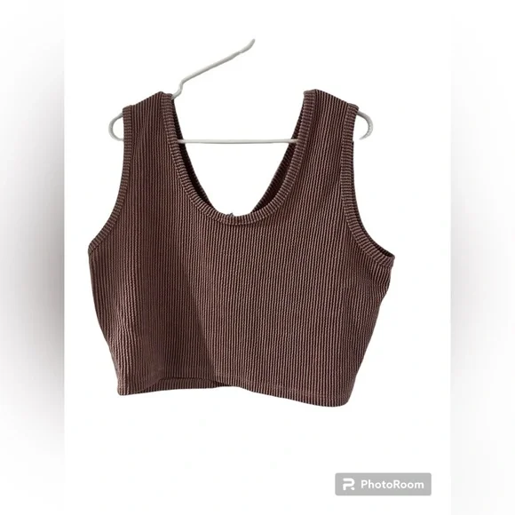 NWOT White Birch ribbed cropped tank - Picture 2 of 4